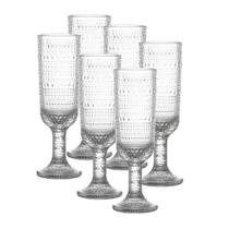 Jogo C/ 6 Taças de Champanhe Vidro Pérola Transparente 160ml Mesa Posta Champangne Espumante