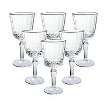 Jogo C/6 Taças de Vidro 300ml Classic Transparente C/ Borda Prata P/ Bebidas e Drinks Jogo C/6 Taças de Vidro 300ml Classic Transparente C/ Borda Prata P/ Bebidas e Drinks
