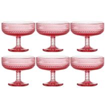 Jogo C/ 6 Taças de Vidro Sobremesa Pérola Rosa 310ml Mesa Posta Luxo Jogo C/ 6 Taças de Vidro Sobremesa Pérola Rosa 310ml Mesa Posta Luxo