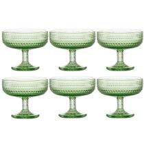 Jogo C/ 6 Taças de Vidro Sobremesa Pérola Verde 310ml Mesa Posta Luxo Jogo C/ 6 Taças de Vidro Sobremesa Pérola Verde 310ml Mesa Posta Luxo