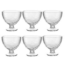Jogo C/ 6 Taças de Vidro Sobremesa Waves Transparente 300ml Mesa Posta Jogo C/ 6 Taças de Vidro Sobremesa Waves Transparente 300ml Mesa Posta