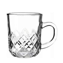 Jogo C/ 6 Xícaras Canecas De Vidro Cristal Malta 250ml Café Jogo C/ 6 Xícaras Canecas De Vidro Cristal Malta 250ml Café