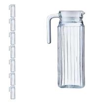 Jogo C/8 Jarras De Vidro Suiça Transparente 1 Litro C/Tampa Jogo C/8 Jarras De Vidro Suiça Transparente 1 Litro C/Tampa