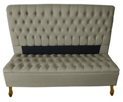Jogo Cabeceira + Recamier Baú Iza Para Cama Box Casal Queen 160 Cm - Suede - Sv Decor