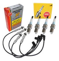 Jogo Cabo E Vela Gol Voyage Saveiro G5 G6 Fox 1.0 1.6 Ngk BKR7ESB-D / ST-V25