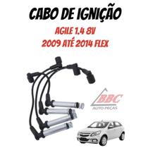 Jogo Cabos De Velas Cabo Ignição Agile 1.4 - 8V Flex 2009 - 2014 - XS10001