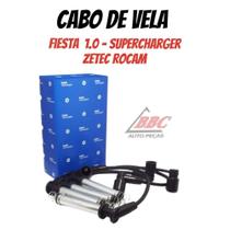 Jogo Cabos De Velas Cabo Ignição Fiesta 1.0 Supercharger - Zetec Rocam 2002 em diante - XS10550