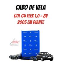 Jogo Cabos De Velas Cabo Ignição Gol G4 City Plus 1.0 - 8V - Flex 2005 em diante - XS10554 - delphi
