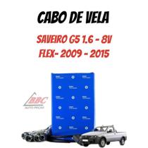 Jogo Cabos De Velas Cabo Ignição Saveiro G5 1.6 - 8V - Flex 2009 - 2015 - XS10554