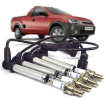 Jogo Cabos Velas De Ignicao 1.8 Flex Gasolina Kit Nova Montana 2004 A 2010 Kit1111