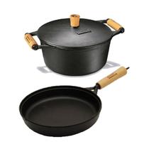 Jogo Caçarola Ferro 4,5 Litros E Frigideira - Panela Mineira