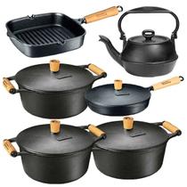 Jogo Caçarolas+frigideira+cookgril+chaleira - Panela Mineira