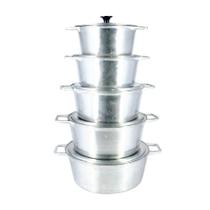 Jogo Caçarolas Panela Polida Alça Alumínio Fundido 16 a 24