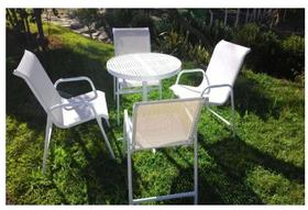 Jogo Cadeira Área, Jardim, Varanda, Piscina Tela E Alumínio
