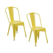 Jogo Cadeira Iron Amarela Rivatti - 2 Unidades