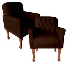 Jogo Cadeira Stephany Estofada Capitone Para Sala De Jantar - Suede - Sv Decor