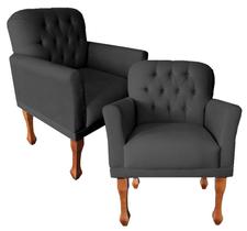 Jogo Cadeira Stephany Estofada Capitone Para Sala De Jantar - Suede - Sv Decor