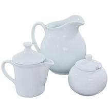 Jogo Café e Chá Mesa Posta 3 peças - Jarra Suco 1,3L + Bule Leiteira 300ML + Açucareiro 350ml