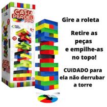 Jogo Caiu Perdeu Pro 45 blocos coloridos o melhor brinquedo educativo lançamento Blocos de Montar - PAIS E FILHO