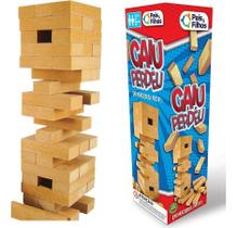 Jogo Caiu Perdeu Torre 54 Peças Jenga Madeira Brincadeira