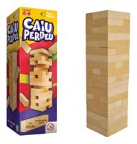 Jogo Caiu Perdeu Torre Madeira Equilíbrio Brinquedo Pais & Filhos Jogo Caiu Perdeu Torre Madeira Equilíbrio Brinquedo Pais & Filhos