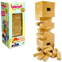 Jogo caiu perdeu torremoto de madeira mdf com 36 pecas na caixa - BIG BOY