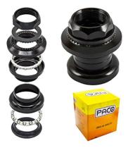 Jogo Caixa De Direção 22,2mm C/ Trava Preto 8 Pçs Paco Jogo Caixa De Direção 22,2mm C/ Trava Preto 8 Pçs Paco