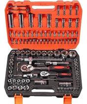 Jogo Caixa De Ferramentas Chave Soquete Sextavados 108 Peças