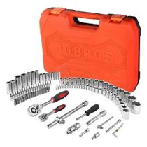 Jogo Caixa De Ferramentas Chave Soquete Sextavados 108 Peças