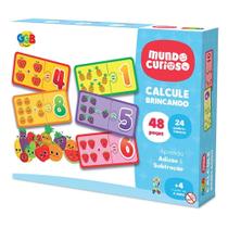 Jogo Calcule Brincando Mundo Curioso 48 peças - GGB Brinquedos