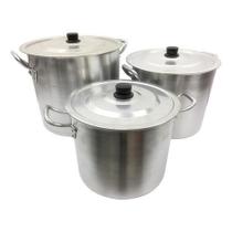 Jogo Caldeirão Grande Caçarola Feijoada 26Cm 28Cm 30Cm Só Hj