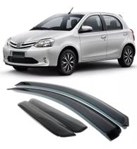Jogo Calha De Chuva Defletor De Sol Toyota Etios Sedan 4p