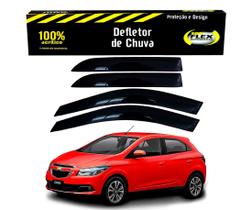 Jogo calha defletor chuva chevrolet onix 1.0 1.4 2012 a 2016