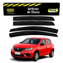 Jogo calha defletor chuva renault sandero 1.6 2015 a 2017