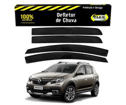 Jogo calha defletor chuva renault sandero stepway 1.6 2017 a 2019 - ECOFLEX