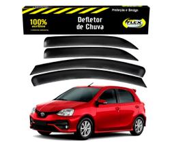 Jogo calha defletor chuva toyota etios 1.3 1.5 2017 a 2021