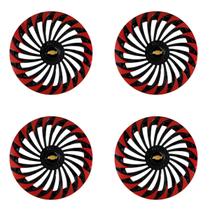 Jogo calota 13 twister vermelha celta corsa prisma classic