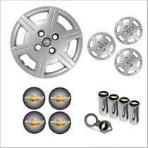 Jogo Calota Aro 13 Corsa Classic 2012 à 2015 Chevrolet + Emblema Resinado + Tampa Ventil Antifurto Jogo Calota Aro 13 Corsa Classic 2012 à 2015 Chevrolet + Emblema Resinado + Tampa Ventil Antifurto