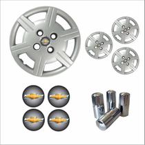 Jogo Calota Aro 13 Corsa Classic 2012 à 2015 Chevrolet GM + Emblema Resinado + Tampa Ventil Cromada Jogo Calota Aro 13 Corsa Classic 2012 à 2015 Chevrolet GM + Emblema Resinado + Tampa Ventil Cromada