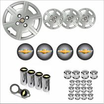 Jogo Calota Aro 13 Corsa Classic 2012 à 2015 + Emblema Resinado + Tampa Ventil + Capa Parafuso Jogo Calota Aro 13 Corsa Classic 2012 à 2015 + Emblema Resinado + Tampa Ventil + Capa Parafuso