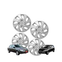 Jogo Calota Aro 13 Corsa E Classic Grid Prata Fixação Parafuso Cubo Baixo Jogo 4 Calotas Compatível Linha Chevrolet