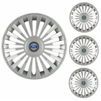 Jogo Calota Aro 13 Europa Premium Ford + Emblema Resinado