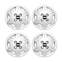 Jogo Calota Aro 13 GM Corsa Wind 2000/... Prata C/Emblema Jogo Calota Aro 13 GM Corsa Wind 2000/... Prata C/Emblema