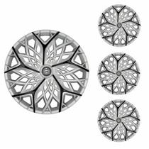 Jogo Calota Aro 13 Moove Silver Black Universal + Emblema Resinado Citroen Jogo Calota Aro 13 Moove Silver Black Universal + Emblema Resinado Citroen