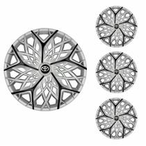 Jogo Calota Aro 13 Moove Silver Black Universal + Emblema Resinado Toyota Jogo Calota Aro 13 Moove Silver Black Universal + Emblema Resinado Toyota