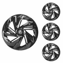 Jogo Calota Aro 13 Nitro Black Universal + Emblema Resinado Peugeot Jogo Calota Aro 13 Nitro Black Universal + Emblema Resinado Peugeot