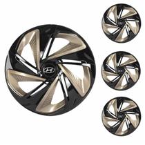 Jogo Calota Aro 13 Nitro X Black Gold Universal + Emblema Resinado Hyundai Jogo Calota Aro 13 Nitro X Black Gold Universal + Emblema Resinado Hyundai