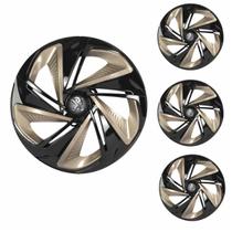 Jogo Calota Aro 13 Nitro X Black Gold Universal + Emblema Resinado Peugeot Jogo Calota Aro 13 Nitro X Black Gold Universal + Emblema Resinado Peugeot