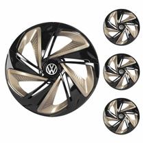 Jogo Calota Aro 13 Nitro X Black Gold Universal + Emblema Resinado Volkswagen Jogo Calota Aro 13 Nitro X Black Gold Universal + Emblema Resinado Volkswagen