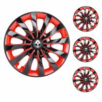 Jogo Calota Aro 13 Passat CC Red Universal + Emblema Resinado Renault